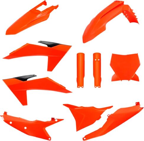 Polisport Motocross (MX) طقم بلاستيكي طبق الأصل للدراجة الترابية KTM SX/SX-F & XC/XC-F (2023–2024) - جودة OEM، متينة ومرنة ومثالية - برتقالي in Saudi Arabia