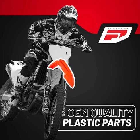 Polisport Motocross (MX) طقم بلاستيكي طبق الأصل للدراجة الترابية KTM SX/SX-F & XC/XC-F (2023–2024) - جودة OEM، متينة ومرنة ومثالية - برتقالي in Saudi Arabia