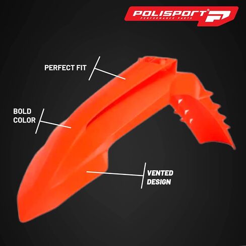Polisport Motocross (MX) طقم بلاستيكي طبق الأصل للدراجة الترابية KTM SX/SX-F & XC/XC-F (2023–2024) - جودة OEM، متينة ومرنة ومثالية - برتقالي in Saudi Arabia