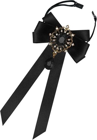 Bow Tie for Women, Crystal Womens Bow Tie Women's Ribbon Bowtie for Dress Banquet Dance Party Dating in Saudi Arabia