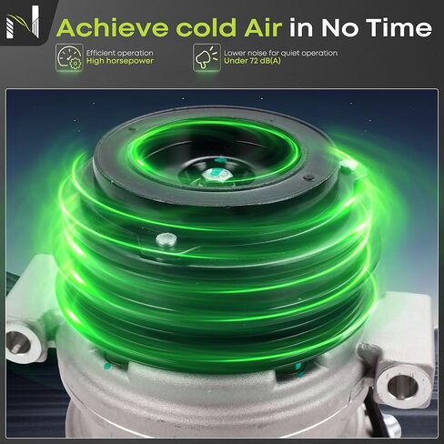 29002C AC Compressor for Chevy Silverado 1500 5.3L V8 2003-2014, Tahoe, GMC Yukon XL, Cadillac Escalade – Refrigerant, 4 Groove Pulley, Clutch & Oil Prefilled in Kuwait