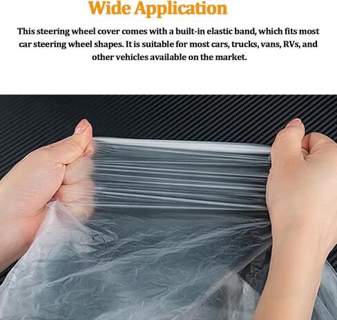 HZEL 100PCS Disposable Car Steering Wheel Covers, Water and Dust Resistant Steering Wheel Protector with Elastic Trims, Automotive Interior Protective Accessories, Universal for SUV RV Truck in Saudi Arabia