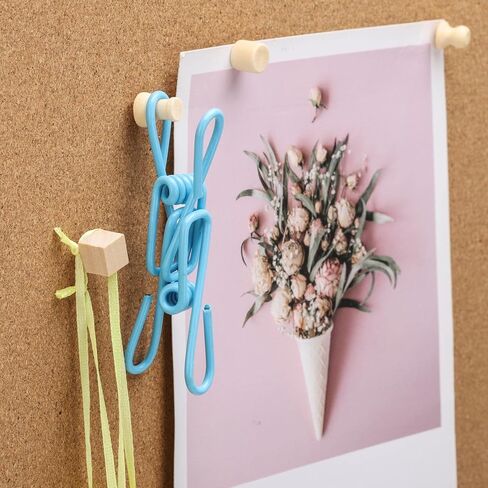 102 Pcs Wood Push Pins 6 Sizes Thumb Tacks for Wall Hangings Corkboard Office or Home in Saudi Arabia