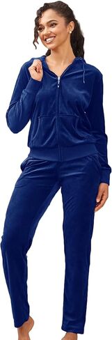 LeeHanTon Track Suits for Women Velour Tracksuit 2 Piece Outfits Set Jogging Sweatsuits Soft Sports Sweat Suit Pants in Saudi Arabia