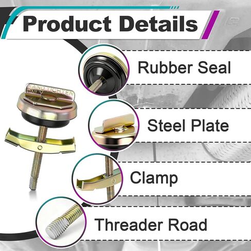 6 Pcs Universal Oil Pan Drain Plugs, Replaces 65109 090-080CD 090-080, Fits for 1/2in to 3/4in or M12 to M18 Hole, Durable and Long-Lasting in Kuwait