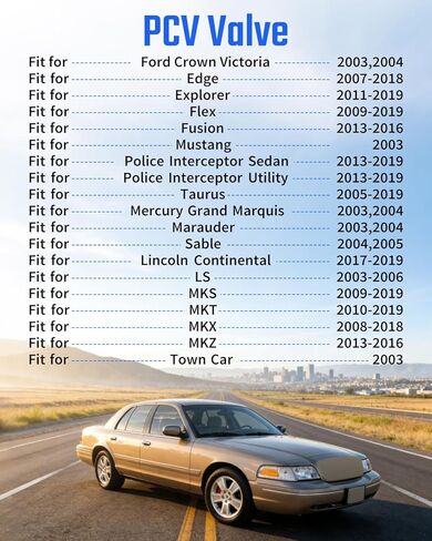 استبدال صمام PCV استبدال 2X4Z6A666AA، مناسب لموديلات Ford وLincoln وMercury 2003-2019، صمام تهوية علبة المرافق الإيجابي المناسب مباشرة in Saudi Arabia