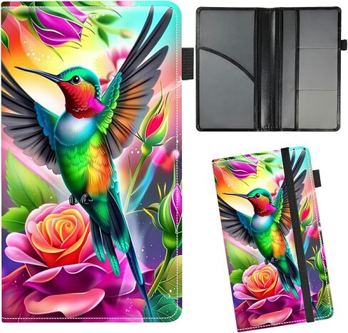 Car Insurance and Registration Card Holder for Women Men, Car Accessories Documents Organizer PU Leather Paperwork Wallet Case for Driver's License Key Information Cards, Flame Dragon in Saudi Arabia