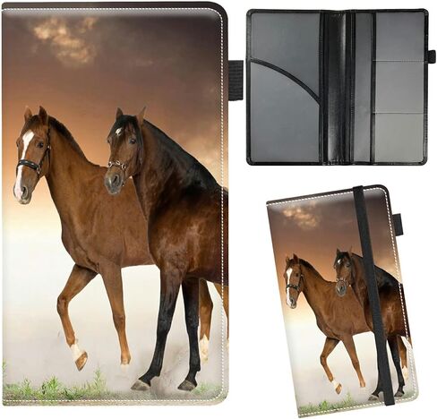Car Insurance and Registration Card Holder for Women Men, Car Accessories Documents Organizer PU Leather Paperwork Wallet Case for Driver's License Key Information Cards, Flame Dragon in Saudi Arabia