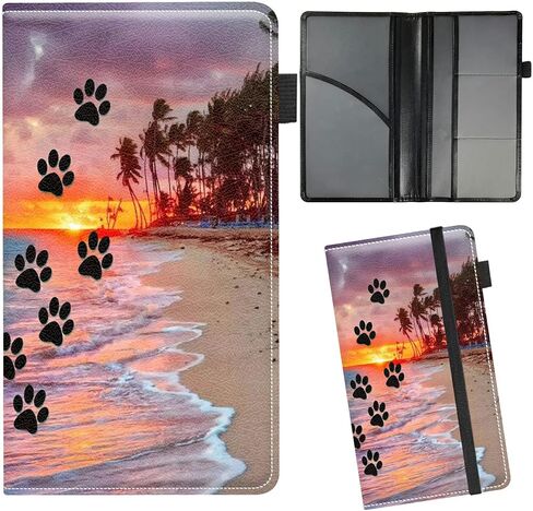 Car Insurance and Registration Card Holder for Women Men, Car Accessories Documents Organizer PU Leather Paperwork Wallet Case for Driver's License Key Information Cards, Flame Dragon in Saudi Arabia