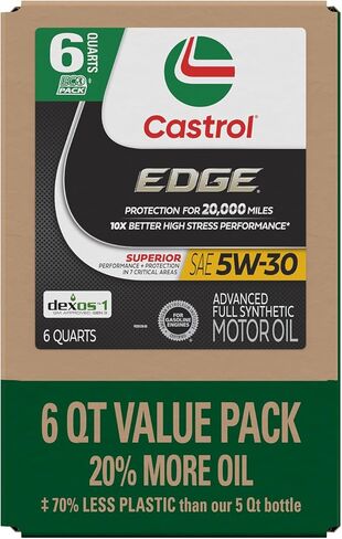 Castrol EDGE 5W-30 Advanced Full Synthetic Motor Oil, 6 Quarts EcoPack in Saudi Arabia