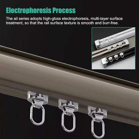 Extra Long Heavy Duty Curtain Track - 13ft to 32ft Adjustable Aluminum Rail for Indoor/Outdoor Use, Wall Mount Fittings Included, Ideal for Drapes & Curtains, White Finish, 10m/32.8ft in Saudi Arabia