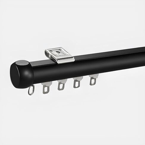 Champagne Silent Curtain Rod 250cm/8.2ft (2 x 125cm) - Ceiling or Wall Mounted - Perfect for Bedroom & Living Room Modern Home Décor in Saudi Arabia