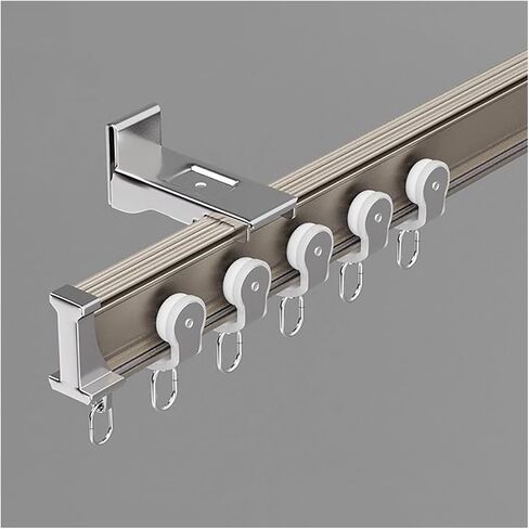 Heavy Duty Adjustable Curtain Track System - 4-30ft Ceiling/Wall Mount Sliding Rod with Silent Pulley for Smooth Operation - Ideal for Home, Office, and More (28ft/8.54m) in Saudi Arabia