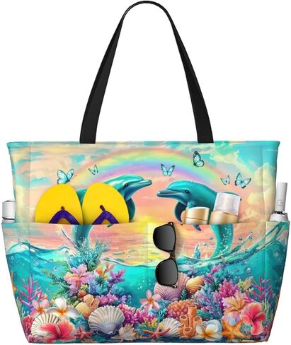 Extra Large Beach Bags For Women, Waterproof Beach Totes Bags For Women, Lightweight Foldable Pool Bag With Zipper in Saudi Arabia