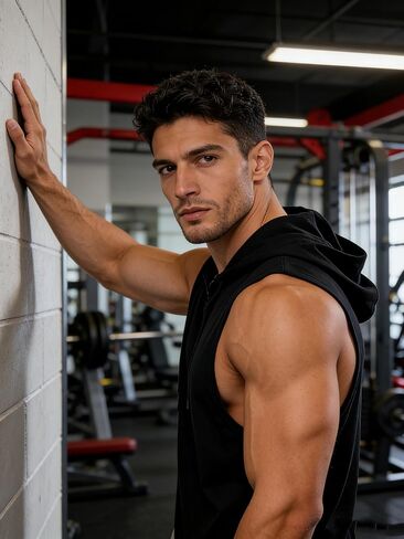 Sleeveless Hooded Vest for Workout Running Gym, Fitness Hoodie Top Men Women Exercise Sports Tank in Saudi Arabia