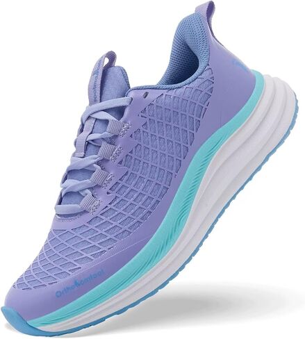 Women's Orthopedic Road Running Shoes: Comfortable Arch Support Plantar Fasciitis Flat Feet Orthotic Athletic Fashion Sneakers, Casual Trekking Sport Walking Shoes for Foot Heel and Pain Relief in Saudi Arabia