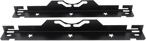 Wheel Alignment Tool Plates, Iron Construction, 2 - Pack Black - Precise Toe Measurement, Unique Notch Tape Holding Design, Ideal for DIY Garages and Professionals in Kuwait