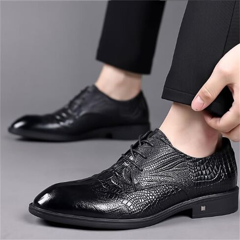 Men's Leather Shoes Business Casual Shoes Commuting Shoes Lace-up Design Breathable Insole Soft Oxford Dress Shoes in Saudi Arabia
