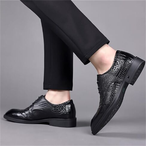 Men's Leather Shoes Business Casual Shoes Commuting Shoes Lace-up Design Breathable Insole Soft Oxford Dress Shoes in Saudi Arabia