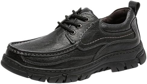 Men's Classic Thick-Soled Lace-up Leather Shoes Comfortable Low-top Round-Toe Oxford Shoes for Party Shopping Business Men Versatile Casual Shoes in Saudi Arabia