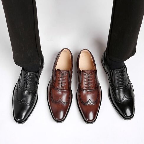 Men's Handmade Shoes Business Formal Leather Shoes Suitable for Wedding Office Breathable and Comfortable Low Top in Saudi Arabia