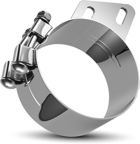 6" Stainless Steel Butt Joint Exhaust Clamp Fit for Peterbilt Kenworth and Universal Applications, Mount Bracket Clamps in Saudi Arabia