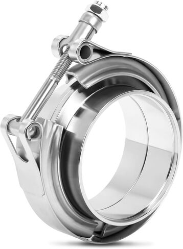 V Band Standard Clamp Butt Joint 304 الفولاذ المقاوم للصدأ الفرقة اللفة المشتركة الفرقة المشبك الفولاذ المقاوم للصدأ للأنابيب الفضة (1، 3.0 بوصة) in Kuwait