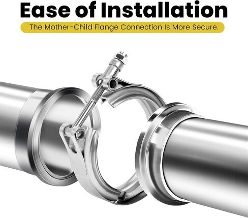 V Band Standard Clamp Butt Joint 304 الفولاذ المقاوم للصدأ الفرقة اللفة المشتركة الفرقة المشبك الفولاذ المقاوم للصدأ للأنابيب الفضة (1، 3.0 بوصة) in Kuwait