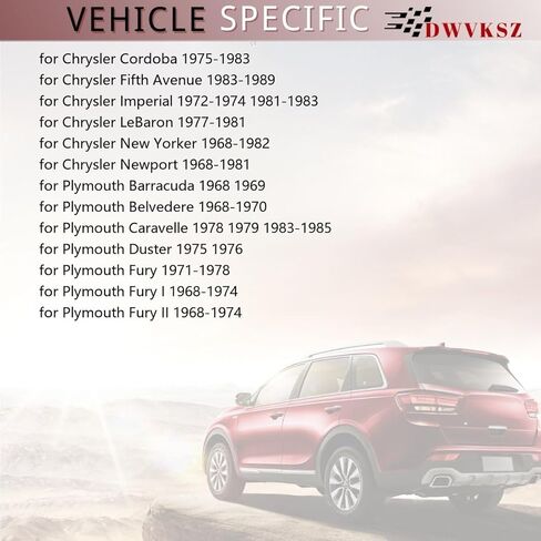 طقم أسطوانة فرامل الطبل الخلفي لاستبدال بليموث ستالايت 6.3L 1968 1969 1970 1971، لـ Fury III 5.9L 1971 1972 1973 1974، لـ Fury III 6.3L 1968 1969 1970 1971، (1x) in Kuwait
