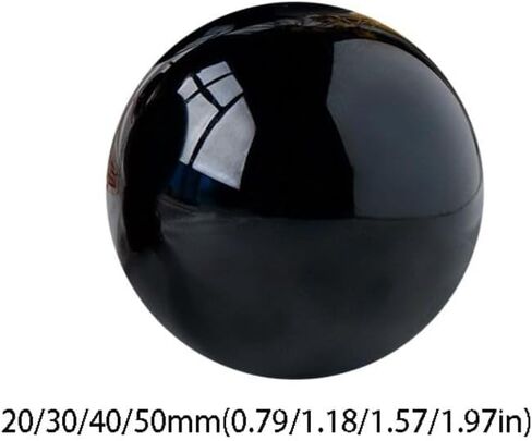 Black Obsidian Sphere Exquisite Obsidian Crystal Decorative Large Black Obsidian Sphere Home Decor 20/30/40/50mm Crystal Ornament Gift(30mm-Ball) in Saudi Arabia