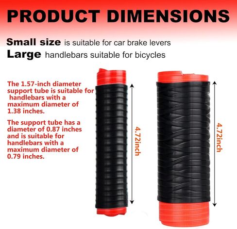 Universal Silicone Handlebar Grip Covers, Silicone Handlebar Grips for Motorcycles, Ergonomic Wrap-Around Motorcycle Grips for Dirt Bike, E-Bike, Scooter, Mountain Bike in Kuwait