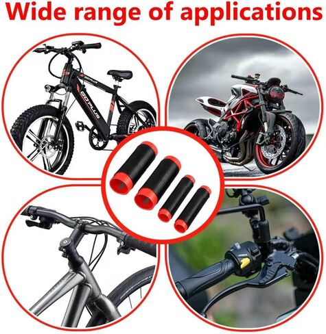 Universal Silicone Handlebar Grip Covers, Silicone Handlebar Grips for Motorcycles, Ergonomic Wrap-Around Motorcycle Grips for Dirt Bike, E-Bike, Scooter, Mountain Bike in Kuwait
