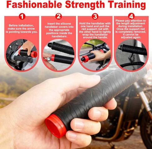 Universal Silicone Handlebar Grip Covers, Silicone Handlebar Grips for Motorcycles, Ergonomic Wrap-Around Motorcycle Grips for Dirt Bike, E-Bike, Scooter, Mountain Bike in Kuwait