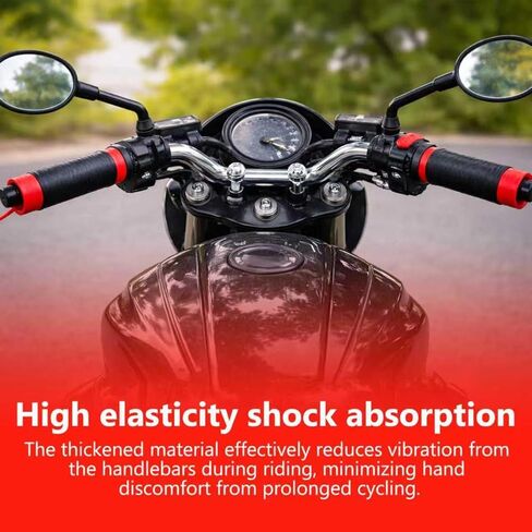 Universal Silicone Handlebar Grip Covers, Silicone Handlebar Grips for Motorcycles, Ergonomic Wrap-Around Motorcycle Grips for Dirt Bike, E-Bike, Scooter, Mountain Bike in Kuwait