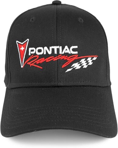 Black Cap for Pontiac Owners, Embroidered Pontiac Racing Logo Hat in Kuwait
