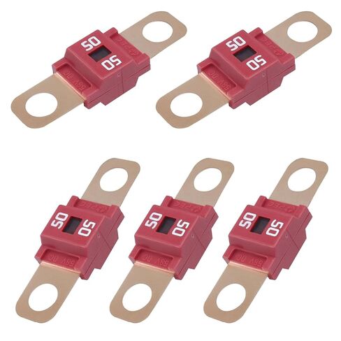 5 قطع AMI/Midi Fuse 40A High Current Bolt-on Fuse 40 Amp، للسيارات والحافلات والشاحنات والبناء والمركبات والقوافل الزراعية والمنزل المتنقل وعربة الجولف الكهربائية in Saudi Arabia
