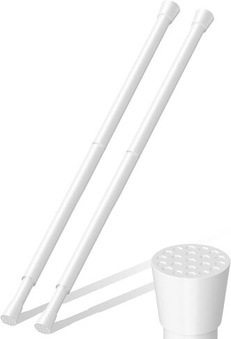 قضيب ستارة شد زنبركي قضيب شد قصير للنافذة والمطبخ (أبيض، 23 بوصة - 37 بوصة - قطعتان) in Kuwait