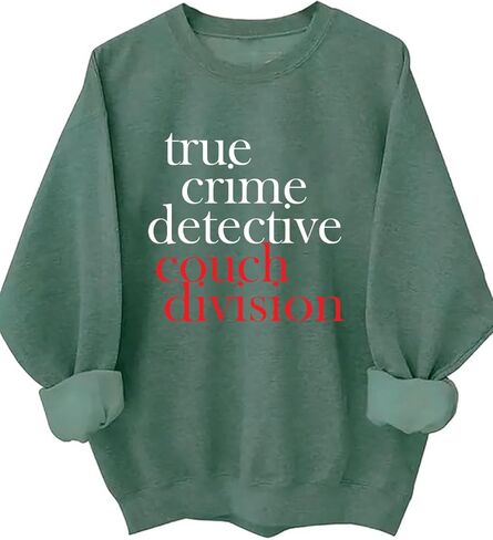 True Crime Detective Couch Division Sweatshirt Crime Documentary & Podcast Fan Hoodie for Women Men in Saudi Arabia