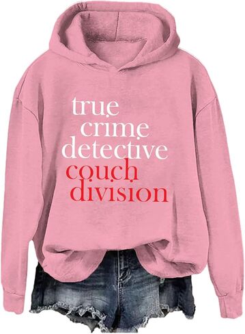 True Crime Detective Couch Division Sweatshirt Crime Documentary & Podcast Fan Hoodie for Women Men in Saudi Arabia