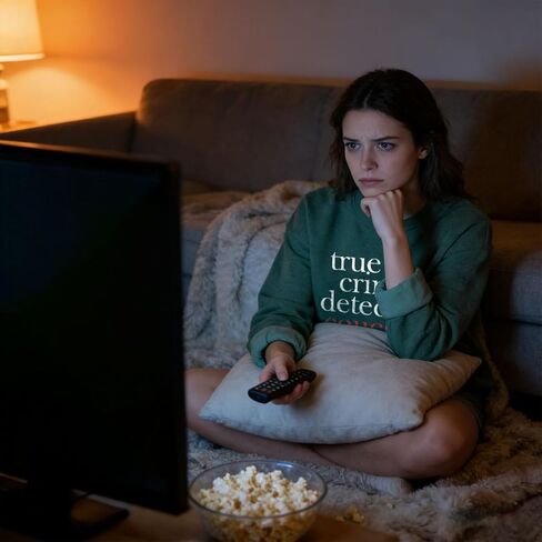 True Crime Detective Couch Division Sweatshirt Crime Documentary & Podcast Fan Hoodie for Women Men in Saudi Arabia