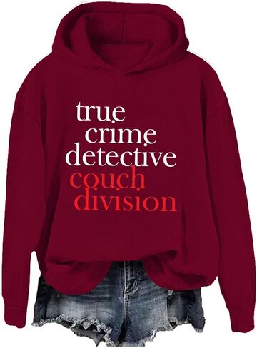 True Crime Detective Couch Division Sweatshirt Crime Documentary & Podcast Fan Hoodie for Women Men in Saudi Arabia