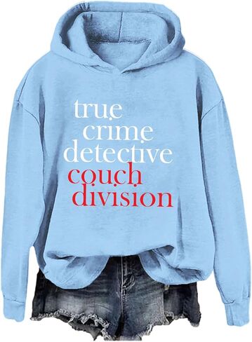 True Crime Detective Couch Division Sweatshirt Crime Documentary & Podcast Fan Hoodie for Women Men in Saudi Arabia