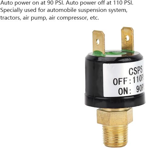 Heavy Duty Air Compressor Pressure Control Switch Valve 90 110 PSI Auto Power On Off Pressure Switch for Automobile Suspension Tractor Air Pump Compressor in Saudi Arabia