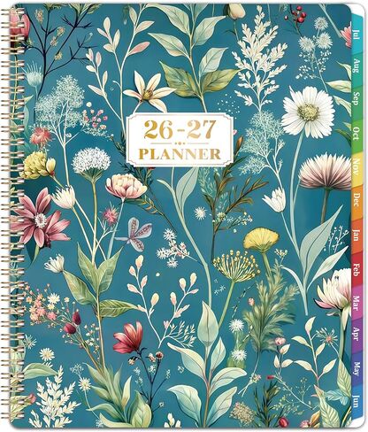 Planner 2026-2027 - Academic Planner 2026-2027, from JULY 2026 to JUNE 2027, 9'' x 11'', Planner Weekly and Monthly, 26-27 Calendar Planner with Colourful Tabs, Premium Thick Paper, Twin-Wire Binding, Back Pocket in Kuwait