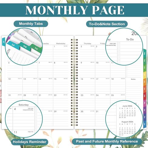 Planner 2026-2027 - Academic Planner 2026-2027, from JULY 2026 to JUNE 2027, 9'' x 11'', Planner Weekly and Monthly, 26-27 Calendar Planner with Colourful Tabs, Premium Thick Paper, Twin-Wire Binding, Back Pocket in Kuwait