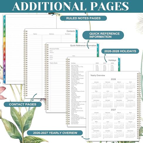 Planner 2026-2027 - Academic Planner 2026-2027, from JULY 2026 to JUNE 2027, 9'' x 11'', Planner Weekly and Monthly, 26-27 Calendar Planner with Colourful Tabs, Premium Thick Paper, Twin-Wire Binding, Back Pocket in Kuwait