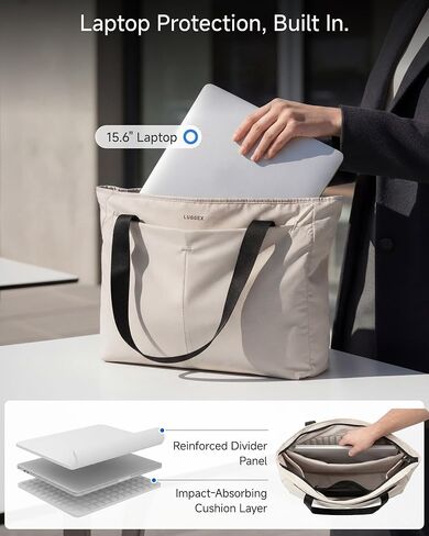 حقيبة كمبيوتر محمول LUGGEX، حقيبة عمل مقاومة للماء من النايلون LTX04 مع حجرة الجهاز، حقيبة كتف للكمبيوتر (LTX-Pro، 15L) in Kuwait