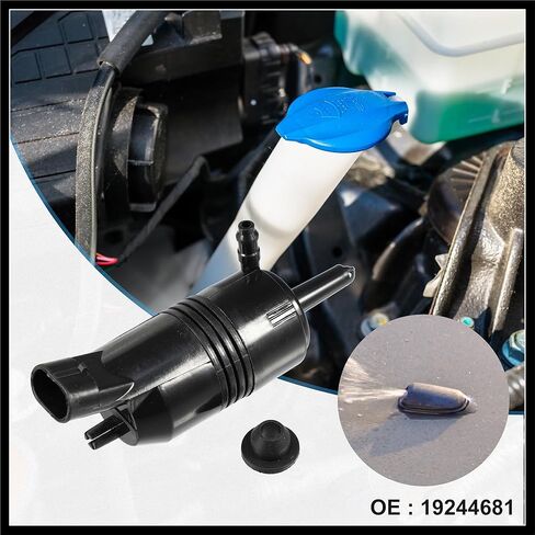 Windshield Washer Motor Pump with Grommet for Buick Regal - Pack of 1 Black Durable Material in Saudi Arabia