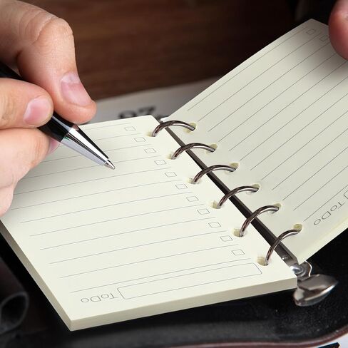 15 جهاز كمبيوتر شخصى A7 مخطط إدراجات A7 جدول أعمال إعادة ملء 6 فتحات 4.84 × 3.23 بوصة دفتر ورق حشو مثقوب للجيب لمجلة يومية وأسبوعية وشهرية غير مؤرخة قابلة لإعادة الملء in Kuwait