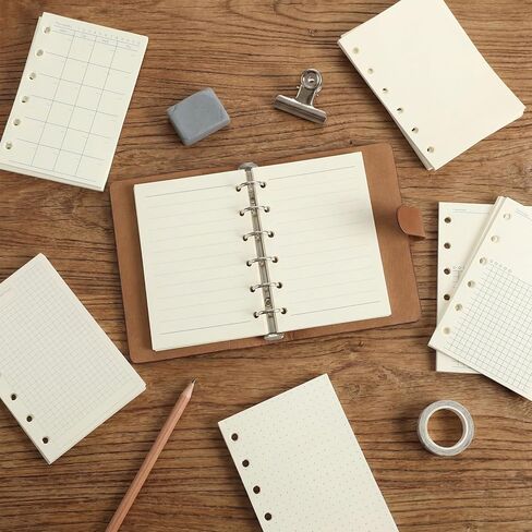 15 جهاز كمبيوتر شخصى A7 مخطط إدراجات A7 جدول أعمال إعادة ملء 6 فتحات 4.84 × 3.23 بوصة دفتر ورق حشو مثقوب للجيب لمجلة يومية وأسبوعية وشهرية غير مؤرخة قابلة لإعادة الملء in Kuwait